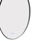 700mm Backlit Gunmetal Grey Frame Round LED Mirror with Motion Sensor Auto On - NZHomeware