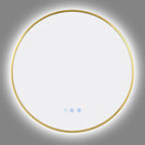700mm Backlit Yellow Gold Round LED Mirror | Motion Sensor & Antifog Bathroom Mirror NZ - NZHomeware