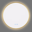 700mm Backlit Yellow Gold Round LED Mirror | Motion Sensor & Antifog Bathroom Mirror NZ - NZHomeware