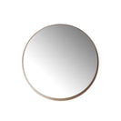 700mm Round Bathroom Vanity Decor MDF Frame Wall Mirror 2 Bracket Storage Shelf Half Moon Border - NZHomeware