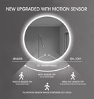 700mm Round LED Wall Mirror with Motion Sensor Auto On Dimister Touch Switch 3 Colours Lighting on 20mm Rim - NZHomeware