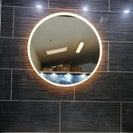 700mm Round LED Wall Mirror with Motion Sensor Auto On Dimister Touch Switch 3 Colours Lighting on 20mm Rim - NZHomeware
