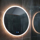 700mm Round LED Wall Mirror with Motion Sensor Auto On Dimister Touch Switch 3 Colours Lighting on 20mm Rim - NZHomeware