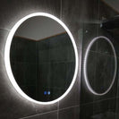 700mm Round LED Wall Mirror with Motion Sensor Auto On Dimister Touch Switch 3 Colours Lighting on 20mm Rim - NZHomeware