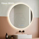 700mm Round LED Wall Mirror with Motion Sensor Dimister Touch Switch 3 Colours Lighting on 20mm Rim - NZHomeware