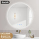 700x700mm Round LED Mirror with Motion Sensor Auto On Demister Backlit Touch Switch 3 Colours Lighting Frameless - NZHomeware