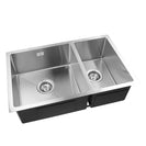 710x450x205mm 1.2mm Handmade Round Corners Double Bowls Top / Undermounted / Flush Mounted Kitchen Sink With Overflow Corrosion Resistant Oilproof Easy To Clean Scratch Resistant - NZHomeware