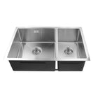 710x450x205mm 1.2mm Handmade Round Corners Double Bowls Top / Undermounted / Flush Mounted Kitchen Sink With Overflow Corrosion Resistant Oilproof Easy To Clean Scratch Resistant - NZHomeware