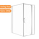 750*900*1900mm Swing Shower Glass Door and Return Only - NZHomeware