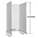 750*900*750mm 1900mm Height 3 - Side Swing Door Rectangle Shower Box - NZHomeware