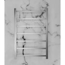 750Hx500Wx120D mm Square Brushed Nickel Heated Towel Rail 7 Bars - NZHomeware