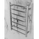 750Hx500Wx120D mm Square Brushed Nickel Heated Towel Rail 7 Bars - NZHomeware