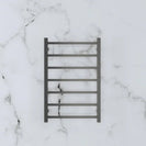 750Hx500Wx120D mm Square Gunmetal Grey Heated Towel Rail 7 Bars - NZHomeware