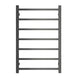 750Hx500Wx120D mm Square Gunmetal Grey Heated Towel Rail 7 Bars - NZHomeware