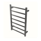 750Hx500Wx120D mm Square Gunmetal Grey Heated Towel Rail 7 Bars - NZHomeware