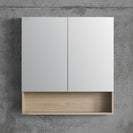750x140X800mm Plywood 2 - Door Light Oak Mirror Cabinet - NZHomeware