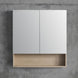 750x140X800mm Plywood 2 - Door Light Oak Mirror Cabinet - NZHomeware