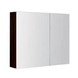 750x150x750mm Plywood 2 - Door Dark Oak Mirror Cabinet - NZHomeware