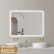 750x600mm Rectangle LED Mirror with Motion Sensor Auto On Demister Touch Switch 3 Colours Lighting on Rim Frameless PC Lampshade - NZHomeware