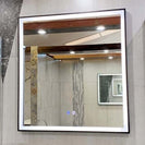 750x600x40mm Rectangle LED Mirror with Motion Sensor Auto On Demister Touch Sensor Switch Wall Mounted Horizontal or Vertically - NZHomeware