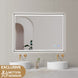 750x600x40mm Rectangle LED Mirror with Motion Sensor Auto On Demister Touch Sensor Switch Wall Mounted Horizontal or Vertically - NZHomeware