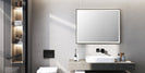 750x600x40mm Rectangle LED Mirror with Motion Sensor Auto On Demister Touch Sensor Switch Wall Mounted Horizontal or Vertically - NZHomeware