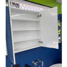 750x720x150mm 2 - Door White Fully Waterproof PVC Mirror Cabinet - NZHomeware