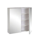 750x720x150mm 2 - Door White Fully Waterproof PVC Mirror Cabinet - NZHomeware