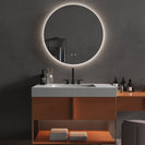750x750mm Round LED Mirror with Demister Backlit Touch Switch 3 Colours Lighting Frameless - NZHomeware