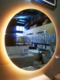 750x750mm Round LED Mirror with Demister Backlit Touch Switch 3 Colours Lighting Frameless - NZHomeware