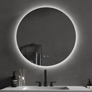 750x750mm Round LED Mirror with Demister Backlit Touch Switch 3 Colours Lighting Frameless - NZHomeware