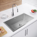 760x450x205mm 1.2mm Stainless Steel Handmade Single Bowl Top/Flush/Undermount Kitchen/Laundry Sink With Overflow - NZHomeware