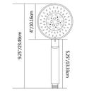 8 inch 200mm Round Black Twin Shower Set Top/Bottom Water Inlet - NZHomeware