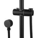 8 inch 200mm Round Black Twin Shower Set Top/Bottom Water Inlet - NZHomeware