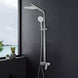 8 inch Round Chrome Bottom Water Inlet Twin Shower Set With Mixer - NZHomeware