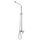 8 inch Round Chrome Bottom Water Inlet Twin Shower Set With Mixer - NZHomeware