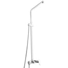 8 inch Round Chrome Bottom Water Inlet Twin Shower Set With Mixer - NZHomeware