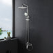 8 inch Round Chrome Twin Shower Set Bottom Inlet - NZHomeware