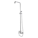 8 inch Round Chrome Twin Shower Set Bottom Inlet - NZHomeware