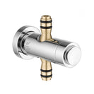 8 inch Round Chrome Twin Shower Set Selectable Top/Bottom Water Inlet with Push Button Diverter - NZHomeware