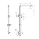 8 inch Round Chrome Twin Shower Set Selectable Top/Bottom Water Inlet with Push Button Diverter - NZHomeware