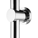 8 inch Round Chrome Twin Shower Set Selectable Top/Bottom Water Inlet with Push Button Diverter - NZHomeware