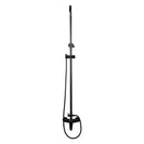 8 inch Round Matt Black Twin Shower Set Bottom Inlet - NZHomeware