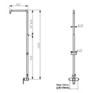 8 inch Round Matt Black Twin Shower Set Bottom Inlet - NZHomeware