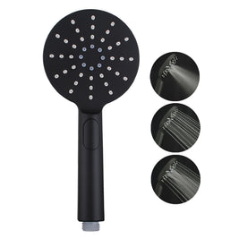 8 inch Round Matte Black Twin Shower Set Selectable Top/Bottom Water Inlet with Push Button Diverter - NZHomeware