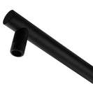 8 inch Round Matte Black Twin Shower Set Selectable Top/Bottom Water Inlet with Push Button Diverter - NZHomeware