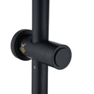 8 inch Round Matte Black Twin Shower Set Selectable Top/Bottom Water Inlet with Push Button Diverter - NZHomeware