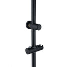 8 inch Round Matte Black Twin Shower Set Selectable Top/Bottom Water Inlet with Push Button Diverter - NZHomeware
