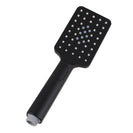 8 inch Square Black Twin Shower Set Bottom Water Inlet 3 Functions Handheld - NZHomeware