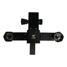 8 inch Square Black Twin Shower Set Bottom Water Inlet 3 Functions Handheld - NZHomeware
